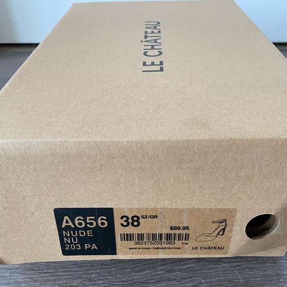 Nude block heels with gemstones - Picture 4 of 5